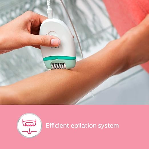 Philips BRE245/00 Corded Compact Epilator (2 in 1 - shaver and epilator) for gentle hair removal at home