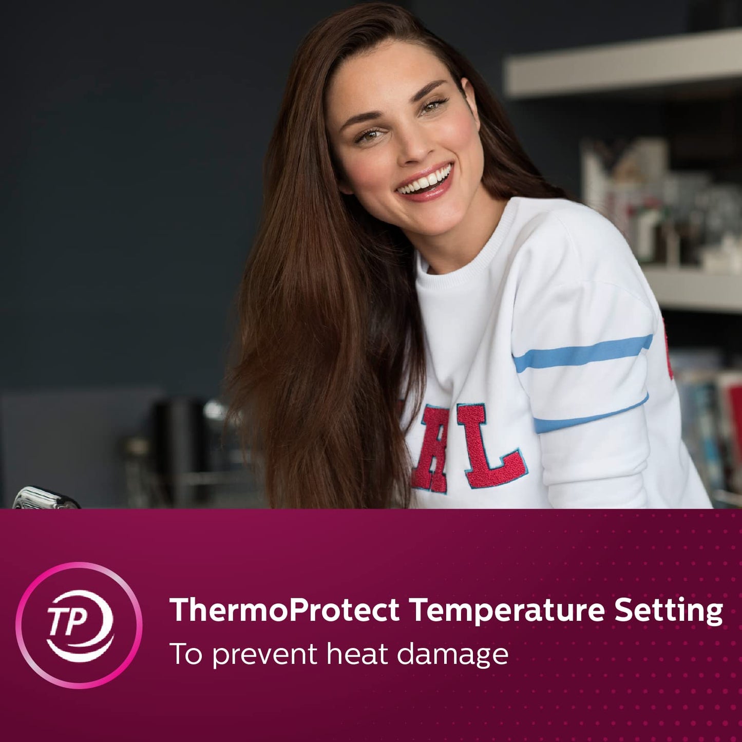 Philips HP8100/60 Compact Hair Dryer| 2 Flexible heat setting| ThermoProtect prevents overhearting | 1000 Watts- Blue