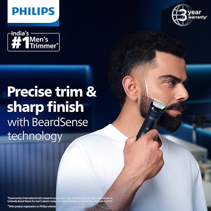 PHILIPS MG7920/65 Trimmer 120 min Runtime 17 Length Settings (Grey)