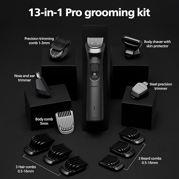 PHILIPS MG7920/65 Trimmer 120 min Runtime 17 Length Settings (Grey)