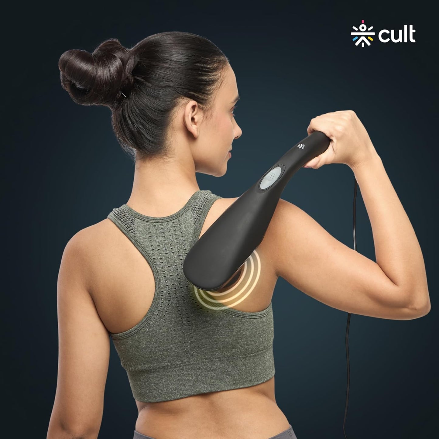 Cult Flex Corded Electric Handheld, Variable Speed Settings, Deep Tissue full body Massager (Black)