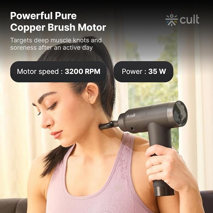 Cult Volt Pro Silicone head, 4500mAh battery, Pain Relief, Deep Tissue Full body gun Massager