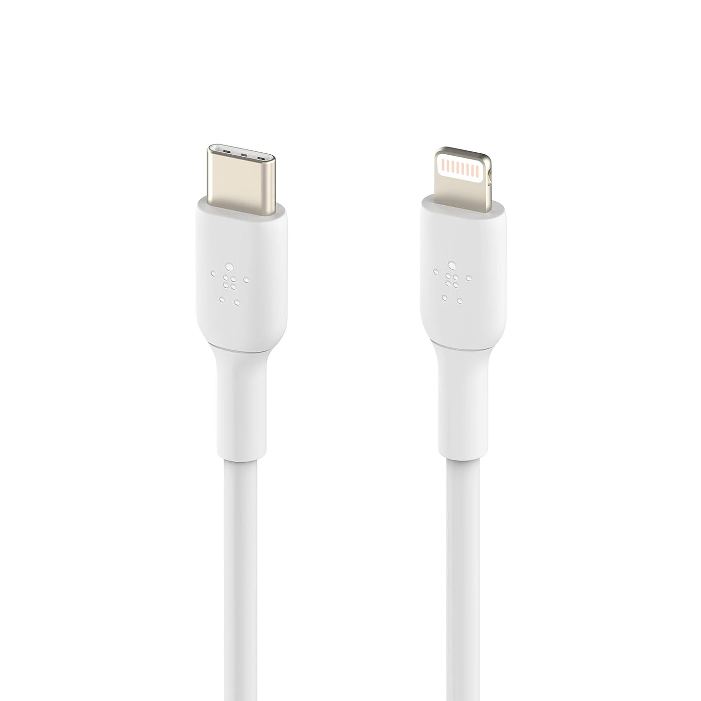 Belkin Certified PVC Lightning To USB-C To USB-C (Type C) Charge Cable, USB Cable, 3.3 Feet / 1M For Smartphone, White