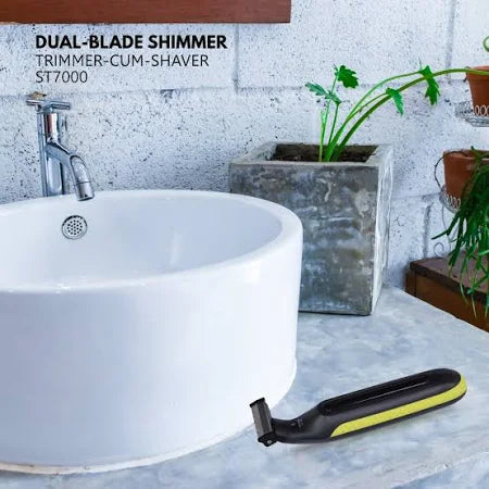 HAVELLS ST 7000 Rechargeable Dual-Blade Shaver + Trimmer (Yellow) Trimmer 60 min Runtime 3 Length Settings