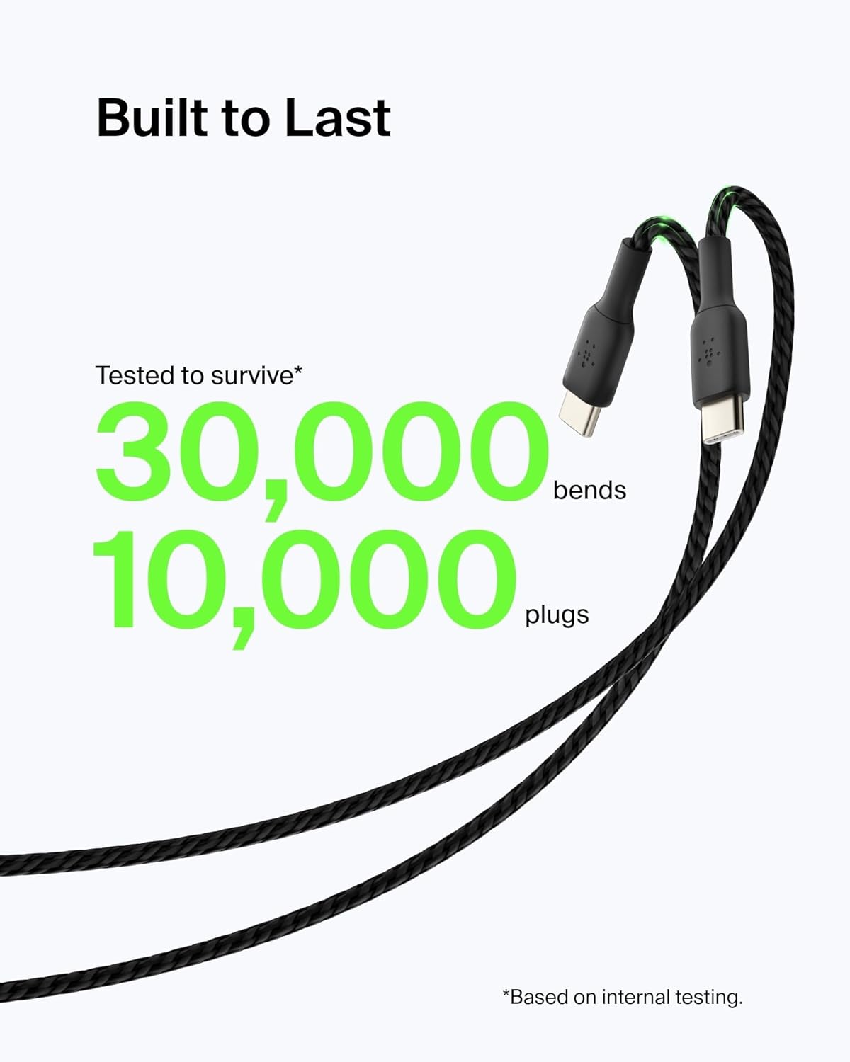 Belkin USB-A to USB-C Braided 3.3 Feet (1 Meter) Fast charging Type C Cable, for iPhone 15 Series and other USB-C Devices, Tough and Durable, 15W PD, USB-IF Certified - Black