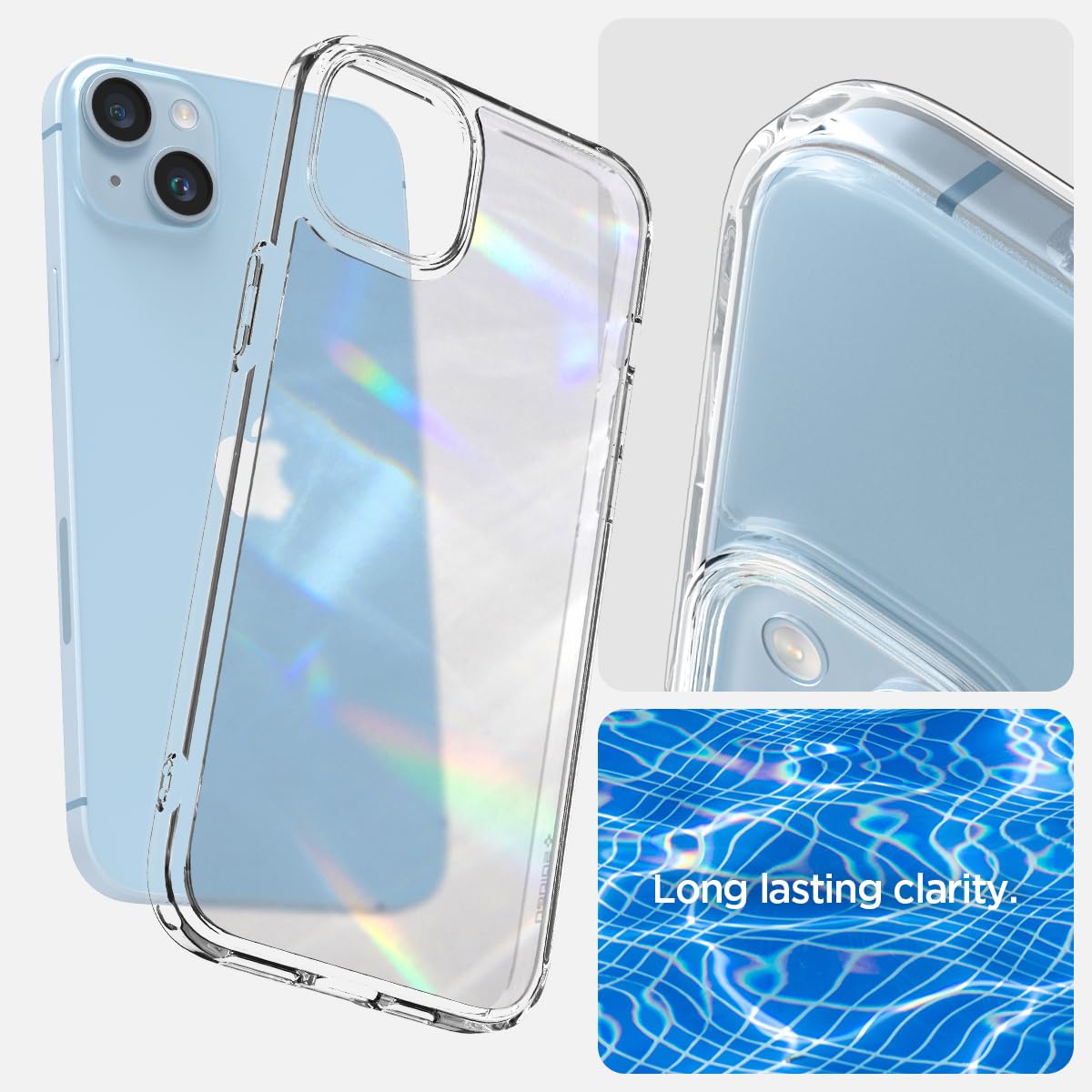 Spigen Ultra Hybrid Back Cover Case for iPhone 14, Clear Transparent, Durable Hybrid Structure - Polycarbonate + TPU | Frost Clear
