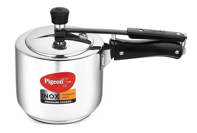Pigeon by stovektraft 19001100 Induction Inner Lid Stainless Steel Pressure Cooker, 3L, Silver