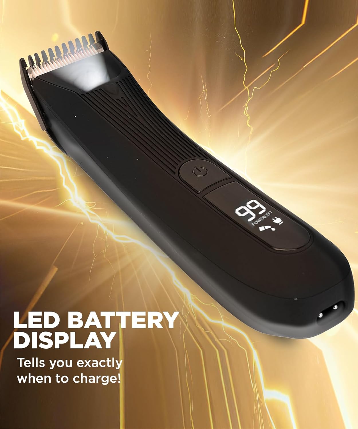 Bombay Shaving Company Balls Trimmer | Pubic Hair Trimmer and Body Groomer for Men | Private Part Trimmer For Men, Waterproof (IPX7), Cordless, LED Display, LED Torch, Safe Ceramic Blades, Dock Charging | LANDSCAPER 2.0 (Black)