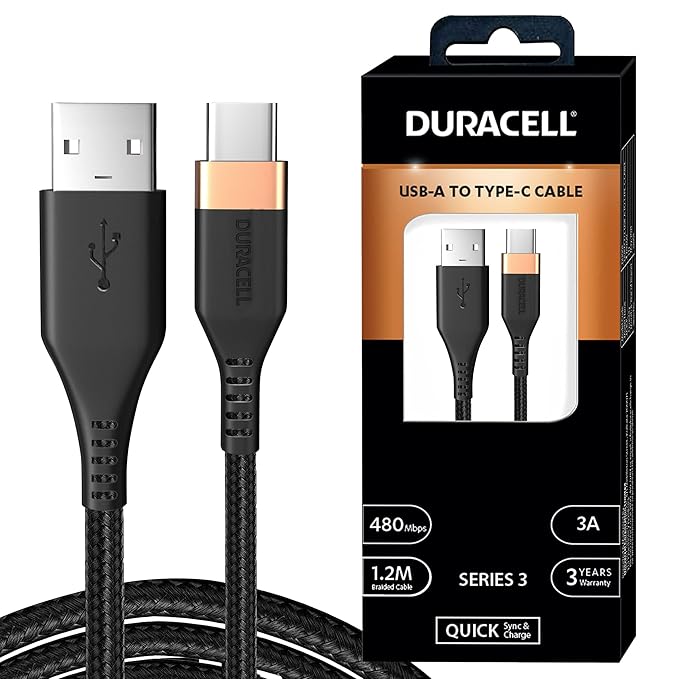 Duracell Wall Charger Type A 20 W with Series 3 - A to C Cable