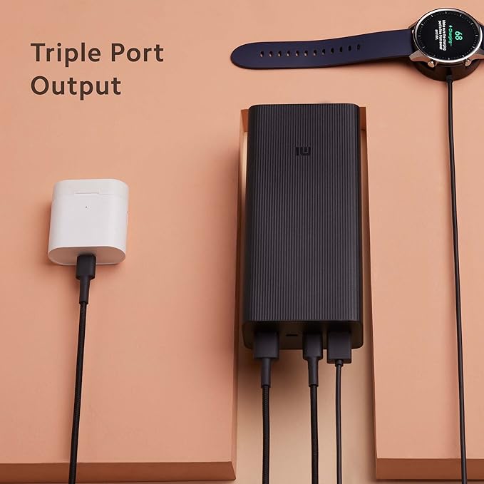 Mi Power Bank Boost Pro 30000mAh with 18W Fast Charging|Power Delivery 3.0|24W Fast Recharging|Triple Output Port|Dual Input with Type C|16 Layer Protection (Black)