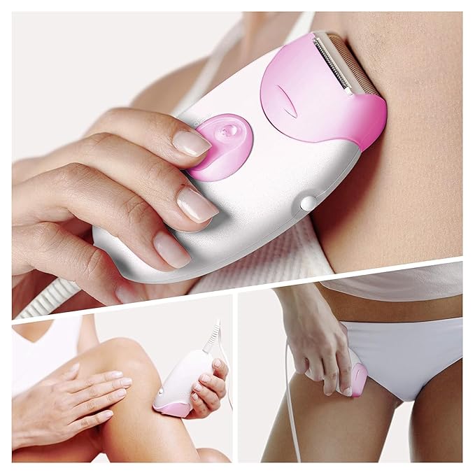 Braun Silk-épil 3-031 Epilator for Women, Long-Lasting Hair Removal, 20 Tweezer System, Smartlight Technology, Gentle on Skin, Shaver & Trimmer Included, White & Pink