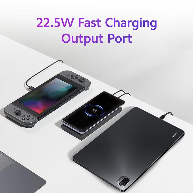 Xiaomi Wireless Power Bank 10000mAh, 22.5W Fast Charging (USB-A), 10W Wireless Charging, Two-Way Fast Charging