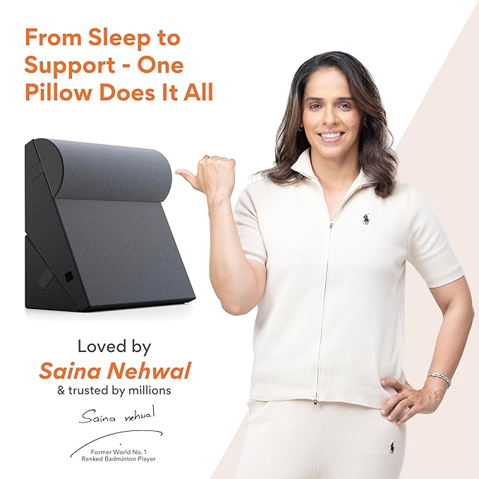 FOVERA Wedge Pillow for Back Support, Adjustable Memory Foam Bed Wedge Pillow for Sleeping, Acid Reflux, GERD, Snoring, Pregnancy, Post-Surgical Recovery (Velvet Dark Grey, Standard - 22x22x12 Inch)