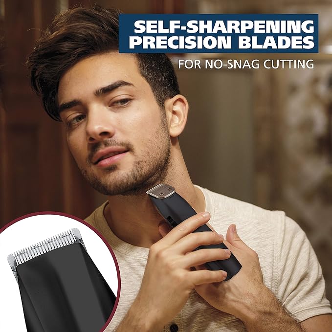 Wahl 5537-1801 Beard Trimmer with Additional Personal Trimmer (Black)