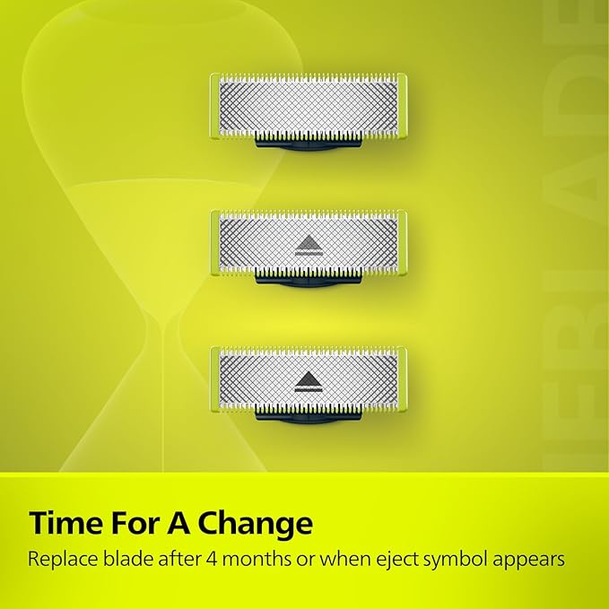 PHILIPS Men Oneblade Replaceable Blade Pack of 2 Replaceable Blades, QP220/51 (Lime)
