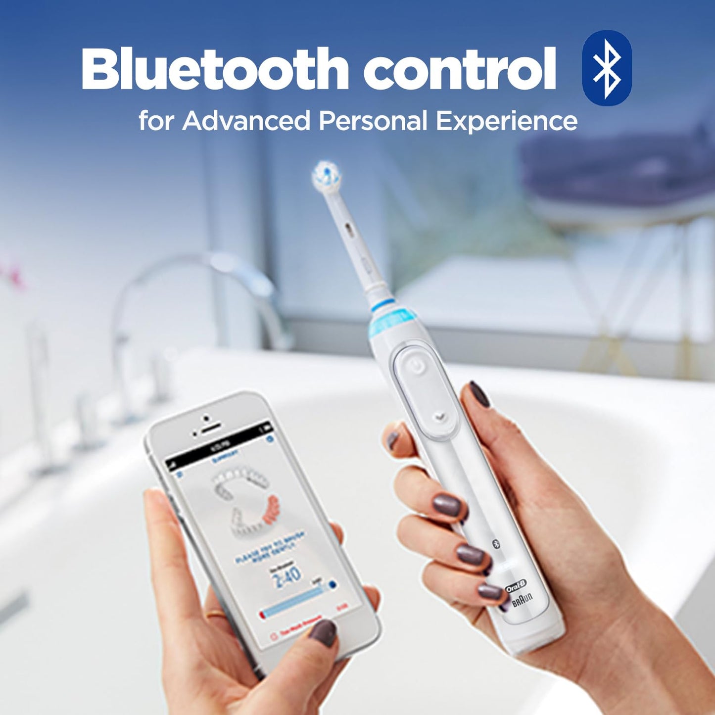 Oral B Smart 7 Rechargeable Electric Toothbrush for Adults, 5 Brushing Modes with Gum Pressure Control, Bluetooth & App Personalization, 2 Min Timer w/ Quadpacer, 2 Year Warranty by Oral-B, IXP7