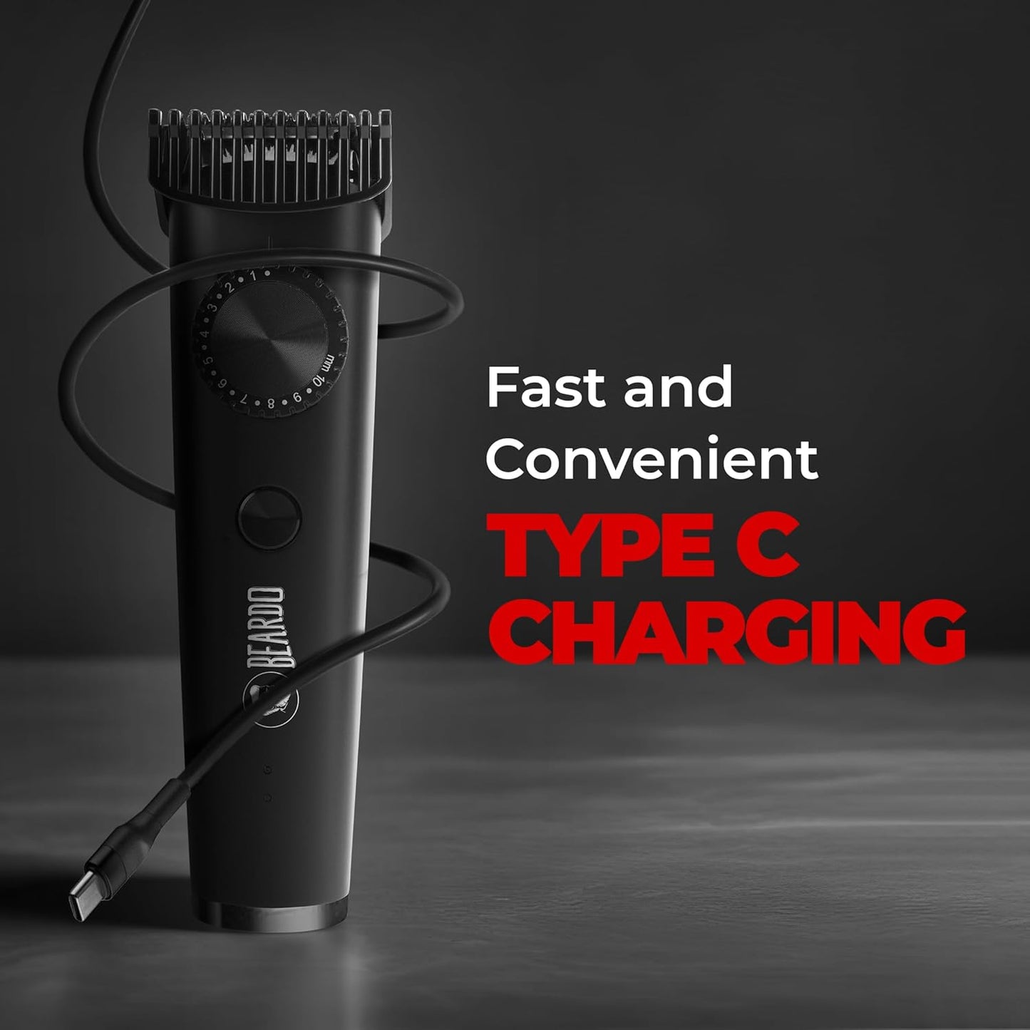 Beardo Don Trimmer for Men | 150 min Run Time | 20 Length Settings | Cordless | Washable Stainless Steel Blades | Powerful Li+ battery for quick charging | Stylish Gun Metal finish | Gift For Brother | Gift For Friends