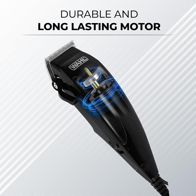 WAHL 9243-5724 Home Cut Black Edition Hair Clipper Trimmer Complete Hair Cutting Clipper with Thumb Adjustable Taper & Travel Pouch, 2 Years Warranty