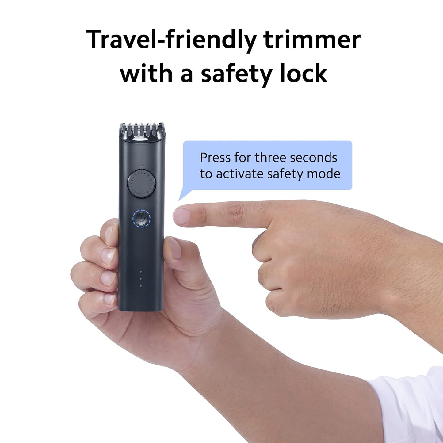 MI Xiaomi Beard Trimmer for Men 2C With High Precision Trimming | 2 Beard Comb | USB Type-C | Fast Charging | 0.5mm Precision | 40 Length Settings | 90 Min Run Time, Black