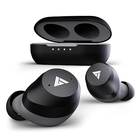 Boult Audio Truebuds Truly Wireless in Ear Earbuds with 32H Battery Life, Type-C Fast Charging, IPX7 Waterproof, Made in India, Rich Bass Bluetooth Ear Buds TWS Airbass Bluetooth Ear Buds (Grey)