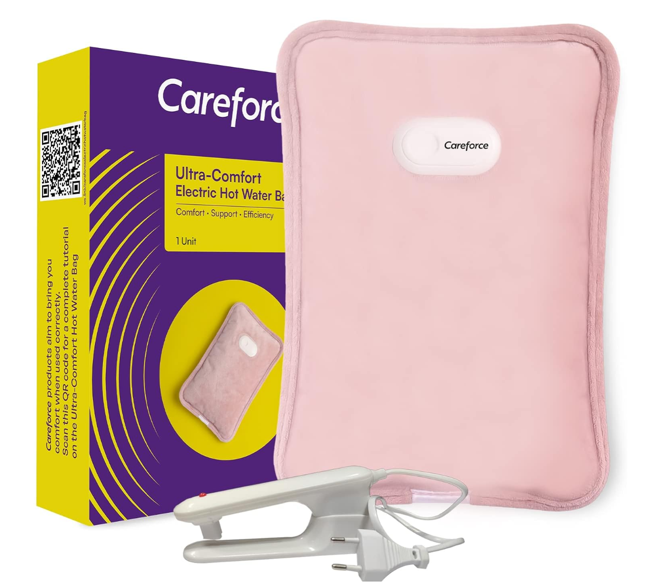 Careforce Electric Hot Water Bag Electric Hot Bag Heating Bag Hot Pack Warm Water Bag Hot Gel Bag Electric Heat Bag- Pink