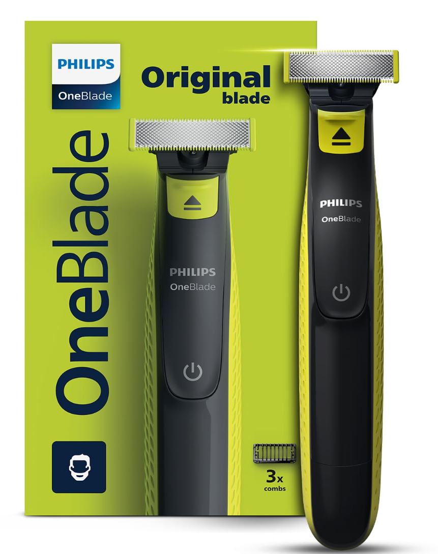 Philips OneBlade Hybrid Trimmer & Shaver| Zero TrimIn One Stroke| 2x Powerful Motor| No Skin Irritation as Blade Never Touches Skin| Dual Protection Technology| Designed for Alpha Men| QP2724/10