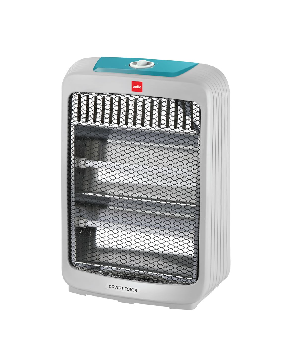 cello SUPERWARM 400 - 800 W | Noise Free | Instant Heating | Safety Grill | Black | Quartz Room Heater