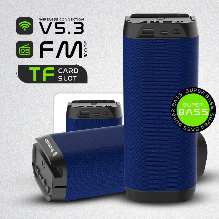 SnapUp Groove Max Upto 6 HR Beats TYPE C BOOM Sound Multi-Compatibility RGB TWS Feature 10 W Bluetooth Party Speaker (Royal Blue, 2.0 Channel)