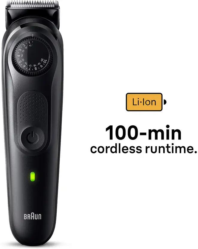 Braun Beard Trimmer 5, BT5420, Beard Trimmer for Men, 39 Length Settings, Lifetime Sharp Blades, Waterproof with 100-Min Runtime, All-in-One Trimmer, Advanced German Engineering, Space Grey