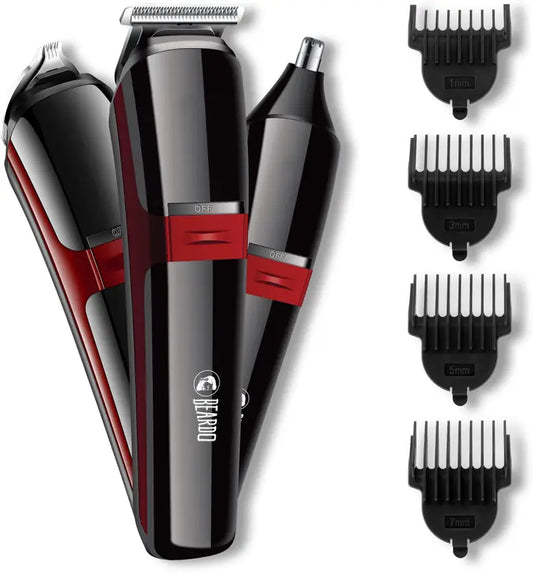 BEARDO Ape-X 3-in-1 | Shaver, Ear & Nose, Stainless Steel blades Trimmer 120 min Runtime 4 Length Settings  (Black)