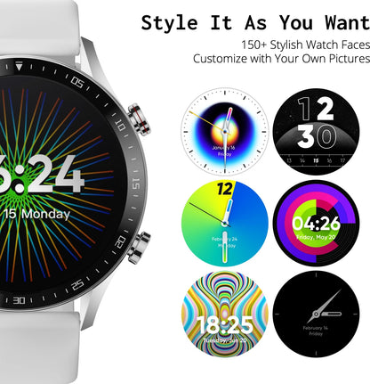 Dizo Watch R Talk Go, 1.39 inch, 550nits Display, 10 Day Battery (by realme TechLife) SILVER WHITE