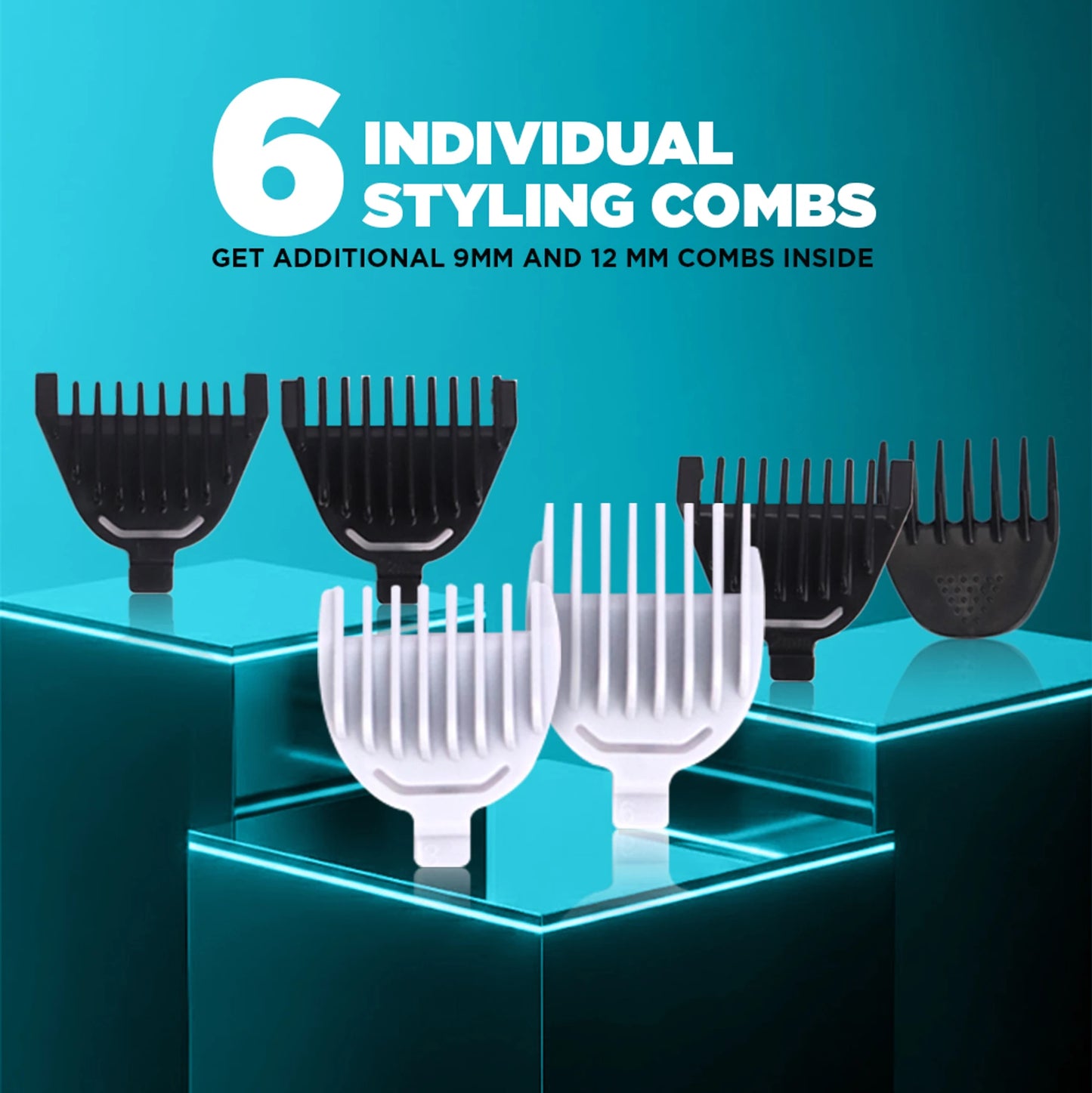 BOMBAY SHAVING COMPANY 11-in-1 Pro Groomer 90-Minute Runtime Full Body Coverage 6 Styling Combs Trimmer 90 min  Runtime 6 Length Settings (Black, Blue)