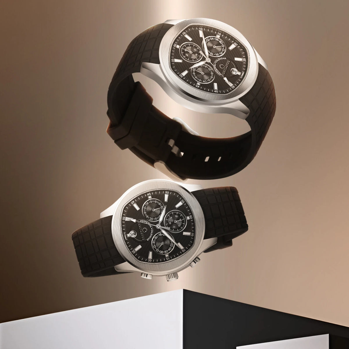 Carlington Legacy Gents Wrist Watches With Silicone Rubber Strap Analog Watch  - For Men 9999 Silver Black