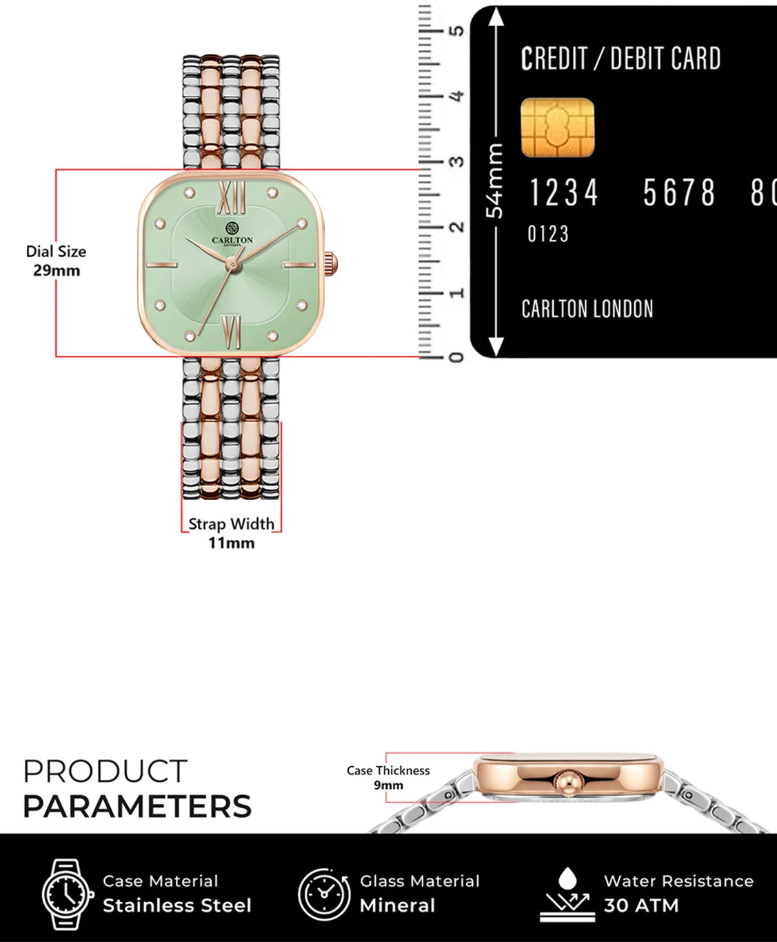 CARLTON LONDON Chelsea Analog Watch  - For Women CLSSCLGRN