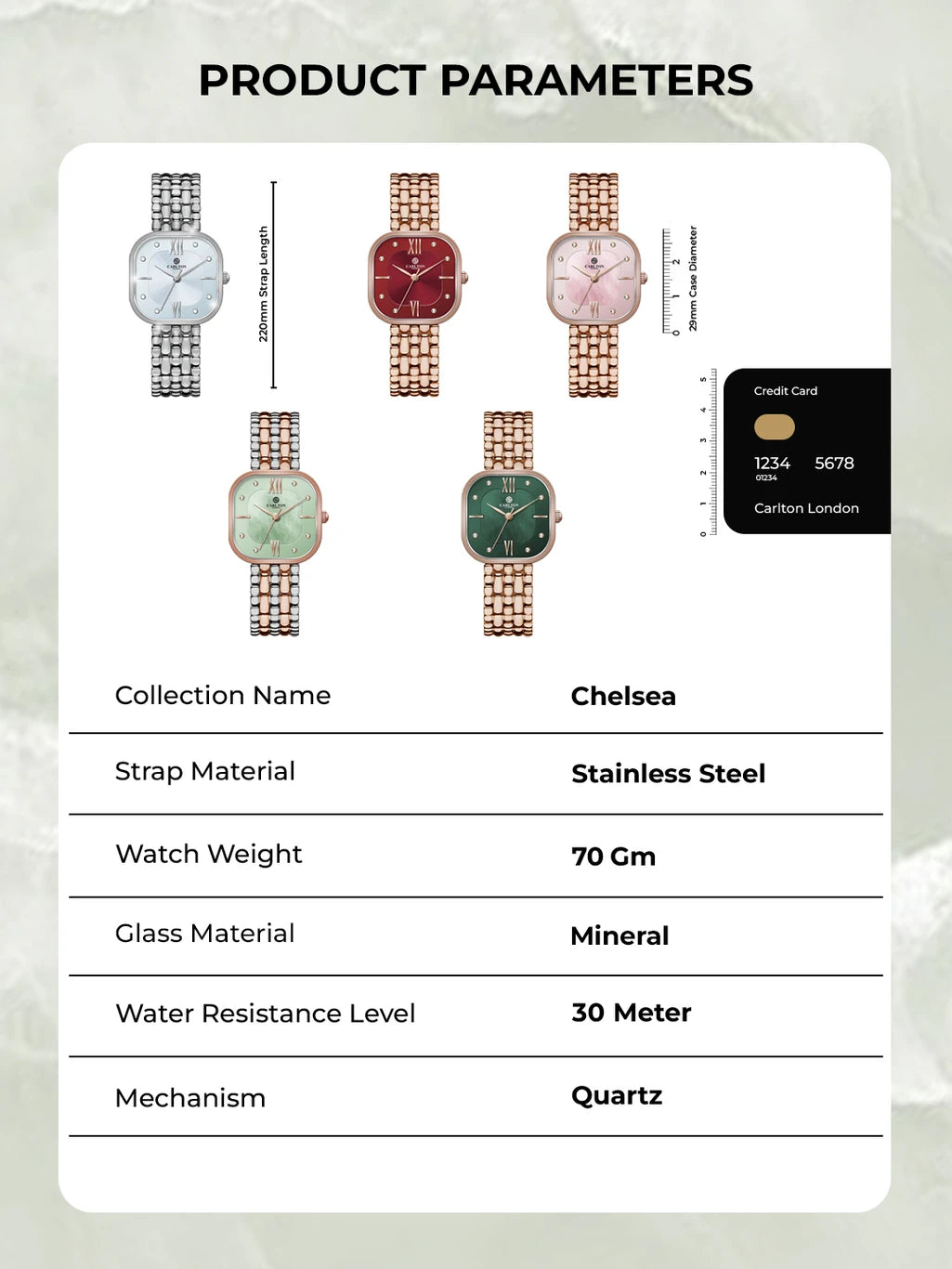 CARLTON LONDON Chelsea Analog Watch  - For Women CLSSCLGRN
