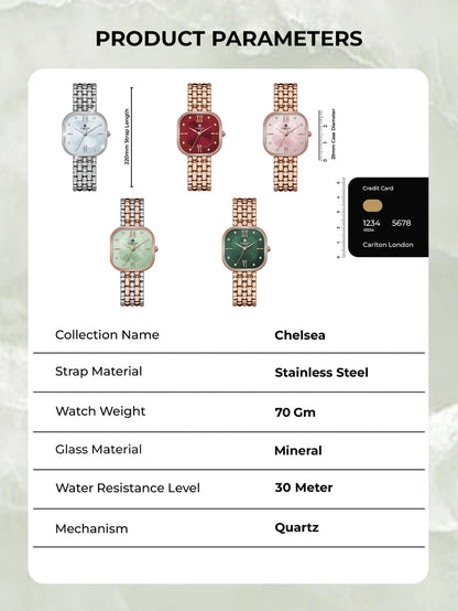 CARLTON LONDON Chelsea Analog Watch  - For Women CLSSCLGRN