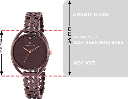 DANIEL KLEIN Coffee Multi Linked Strap Premium Analog Watch  - For Women DK.1.14020-3