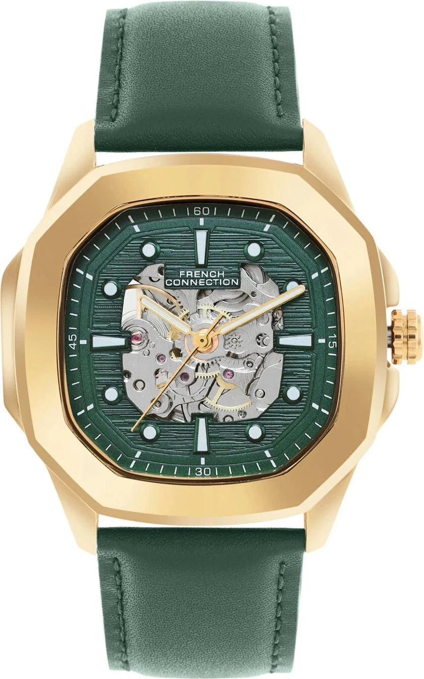 French Connection Automatic Watch for Men | Green Dial | Classic & Premium Design" Analog Watch  - For Men FCA13NL
