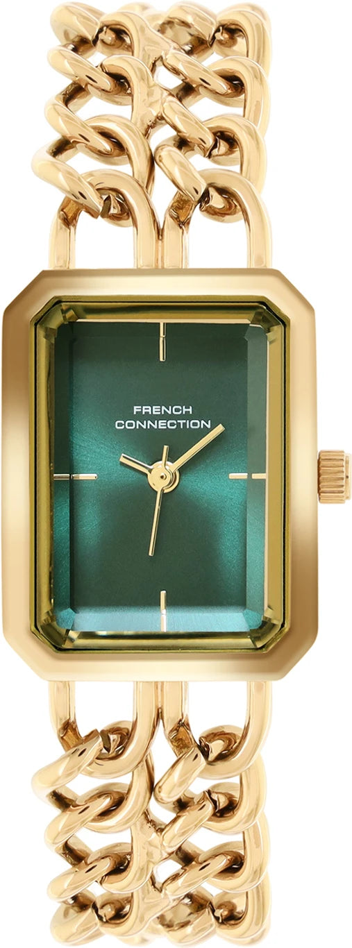 French Connection Green Sunray Dial | Analog Watch For Women's | FCB17NGM Analog Watch  - For Women FCB17NGM