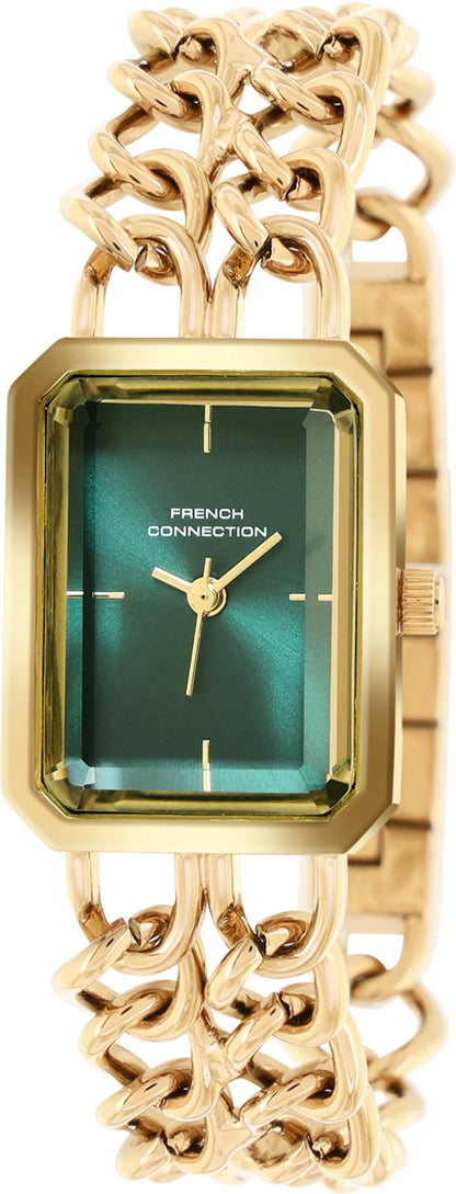 French Connection Green Sunray Dial | Analog Watch For Women's | FCB17NGM Analog Watch  - For Women FCB17NGM