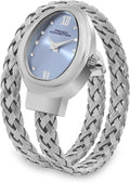 French Connection La Tresse Sunray Blue dial with Silver Stainless steel strap watch for Womens Analog Watch  - For Women FCN0152USM