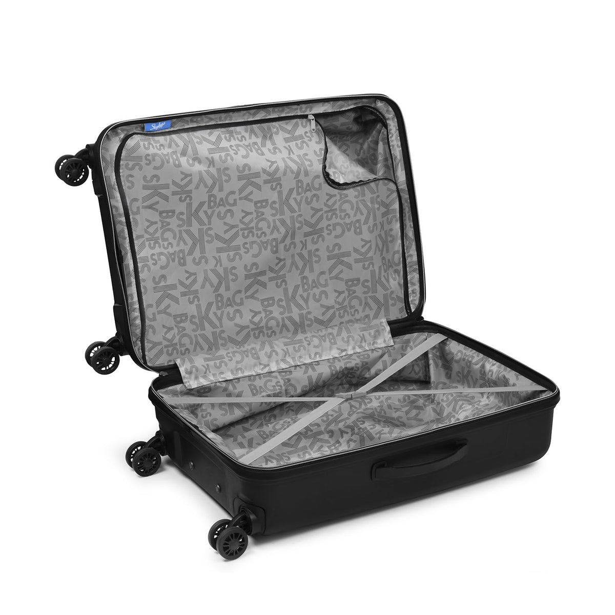 SKYBAGS Small Cabin Suitcase (55 cm) 8 Wheels - Play Hard Side Stylish Trolley Bag, Polypropylene Travel Luggage with TSA Lock