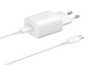 Samsung Original 25W Single Port, Type-C Fast Charger (Cable Included), White