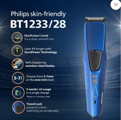 PHILIPS BT1233/28 Trimmer 30 min Runtime 3 Length Settings
