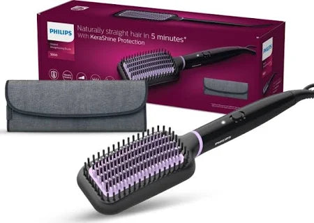 PHILIPS BHH896/10 Hair Straightener Brush  (Black)