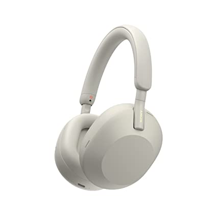 Sony WH-1000XM5 Wireless The Best Active Noise Cancelling Headphones, 8 Mics for ClearCalling, Battery- 40Hrs(w/o NC), 30Hrs(with NC), 3Min Quick Charge=3Hrs Playback, Multi Point Connectivity -Silver