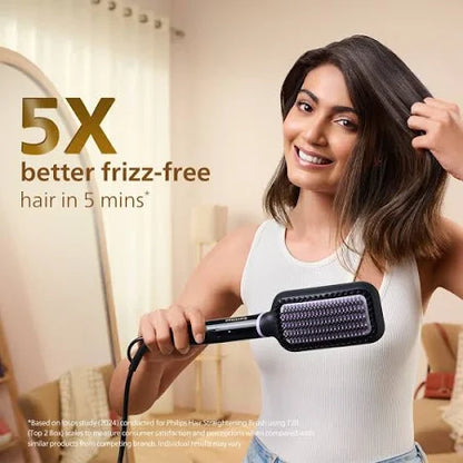 PHILIPS BHH896/10 Hair Straightener Brush  (Black)