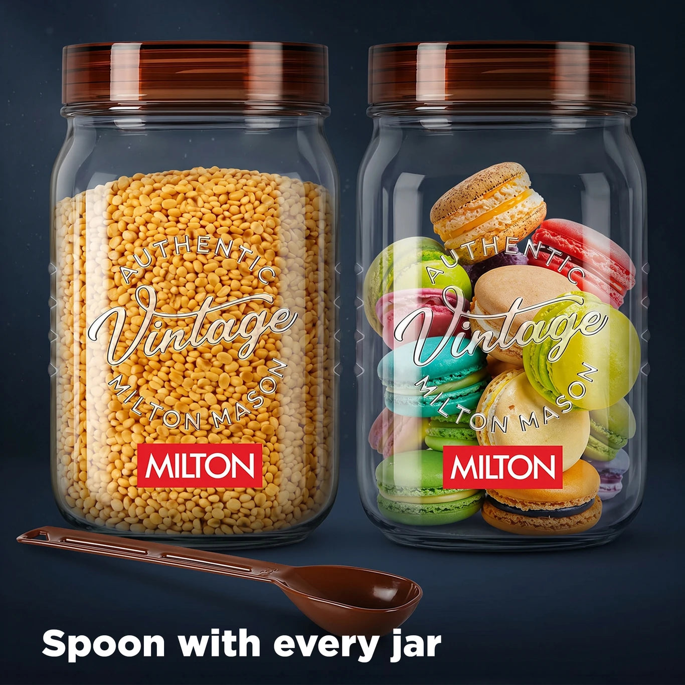 MILTON Plastic, Polypropylene Utility Container  - 750 ml (Pack of 3, Clear)