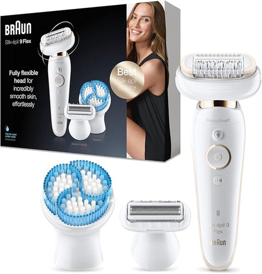 Braun SES9010 3D Cordless Epilator  (White, Gold)