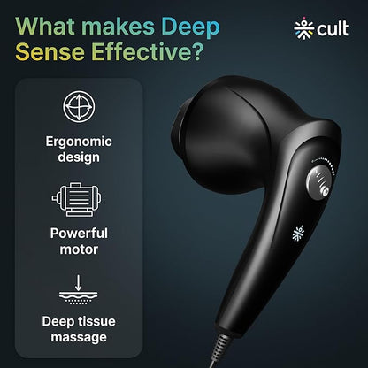 Cult Deep Sense Corded Electric Hammer, Variable Speed Settings, Deep Tissue full body Massager  (Black)